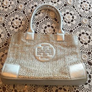 Tory Burch Metallic Straw Ella Tote